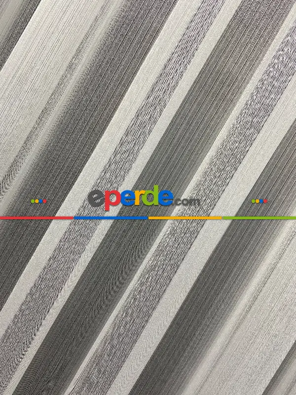 Salon - 2021armürlü Kendinden Çizgili Salon Tülü