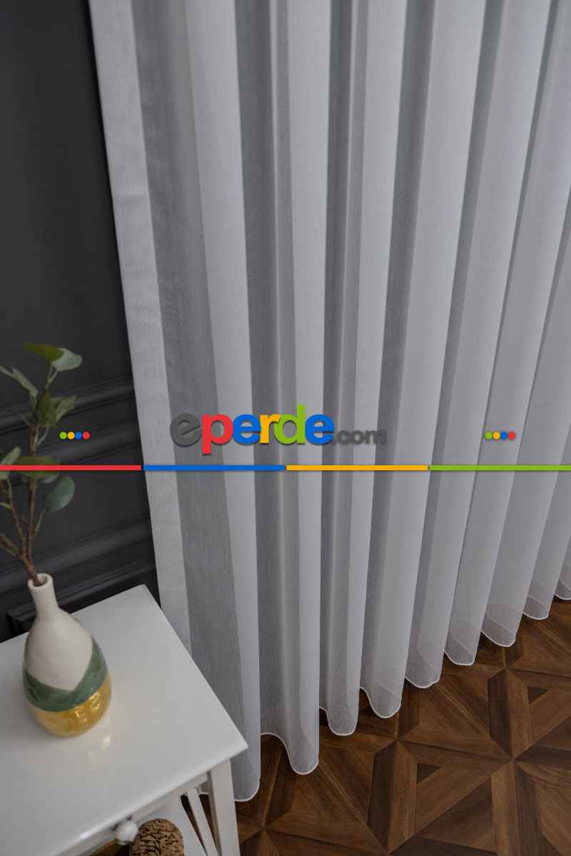 Simli Sade Tasarım Kubilay Tül Perde