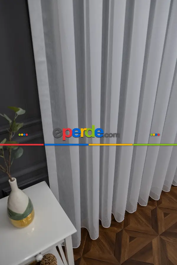 Simli Sade Tasarım Kubilay Tül Perde