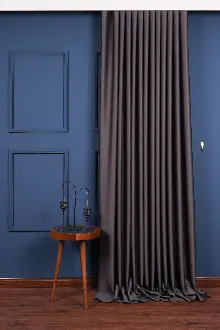 Füme- Antresit Işık Geçirmez Blackaut Fon Perde