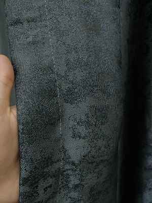 Salon Fon Perde - Antrasit Füme Renk Jakar Desenli Fon Perde- Antrasit