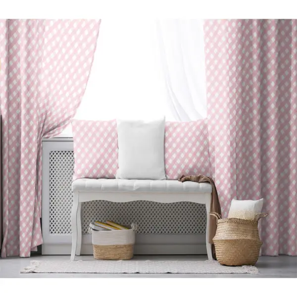 Çocuk Odası - Çocuk Fon Perde Evim1616-11 Kumaşı Kalındır Duck Bezi Değildir- Mavi-beyaz