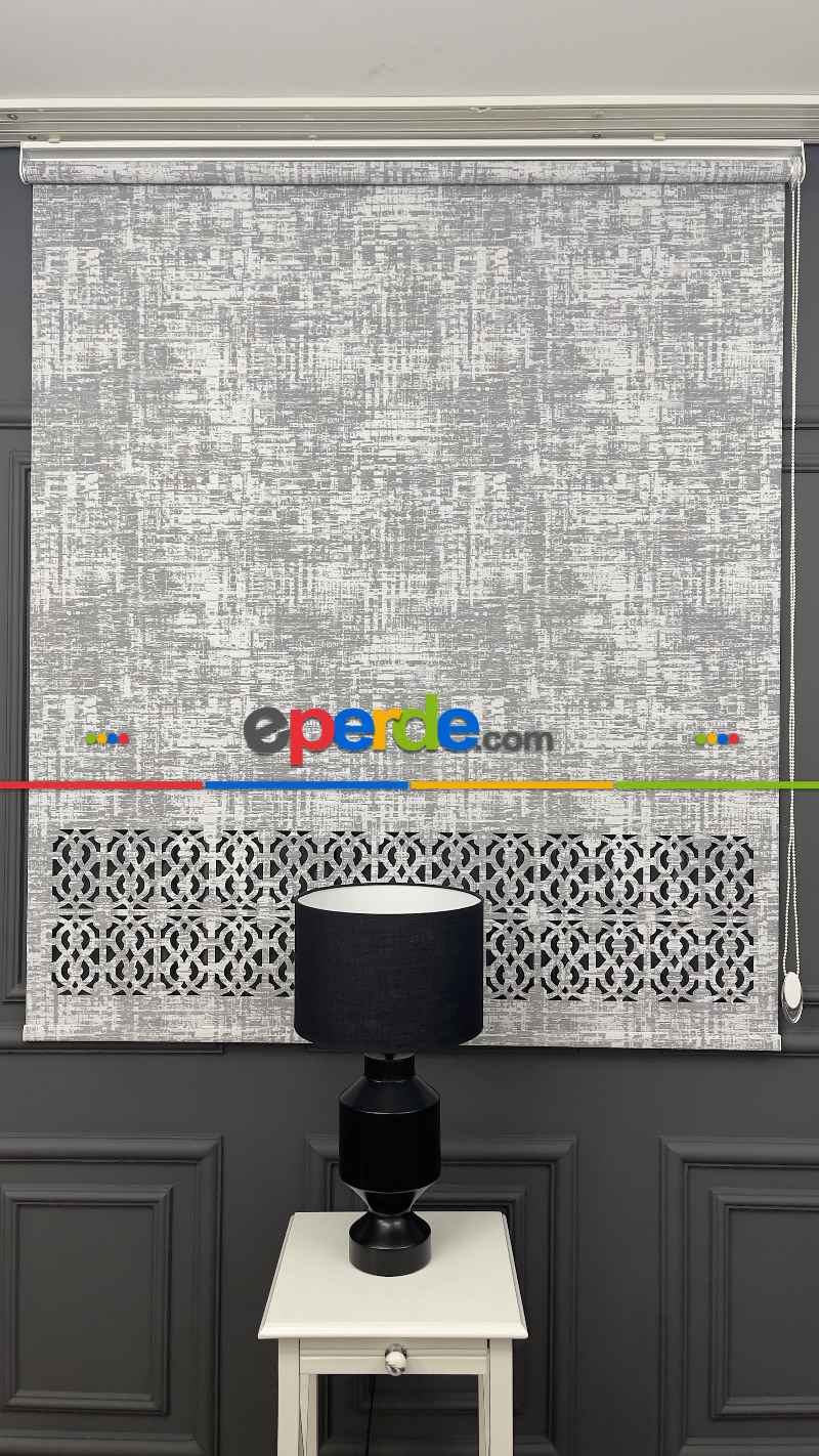 Oturma Odası - Premium Kalite Lazerkesim Desenli Stor Perde-2023