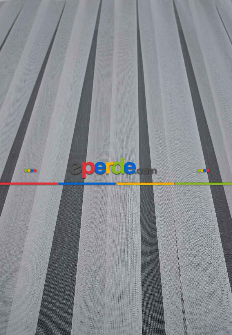 Yatak Odası - Modern Bronz Varaklı Keten Tül Perde Yüksek Kalite