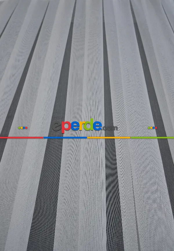 Salon Tül - Modern Bronz Varaklı Keten Tül Perde Yüksek Kalite