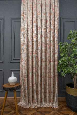 Salon Fon - Desenli Jakar Fon Perde En 150 Cm