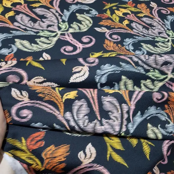 Etnik Desenli Fon Perde Evm203 Kumaşı Kalındır Duck Bezi Değildir-  Çok Renkli 3