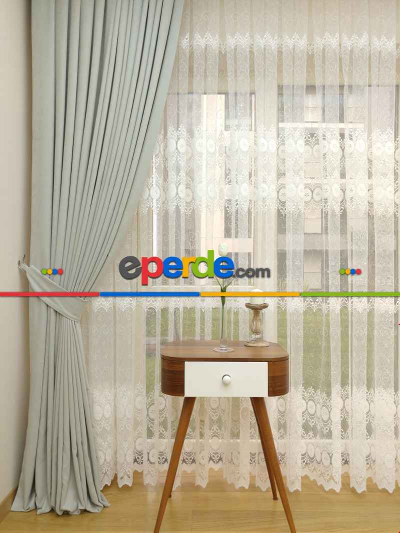 Mutfak - Taş Rengi - Toz Gri - Açık Gri - Düz Fon Perde 825