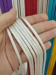 Krem Rengi İp Perde Jumbo Zincir Serisi- Krem