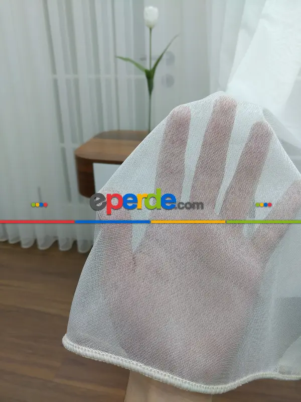 Mutfak Tül Perde- Ekru