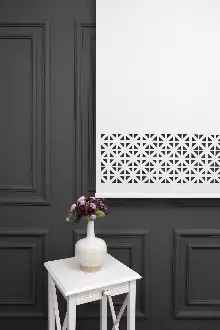 Ekru Renk Lazer Kesim Mat Stor Perde (ister Düz - İster Lazer Kesimli Satın Alın)