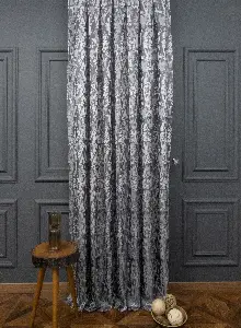 Jakar Dokuma Fon Perde Antrasit Gri