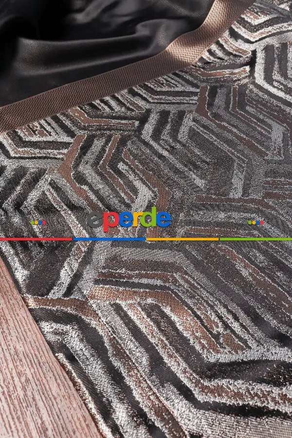 Yatak Odası - Lizbon Siyah-gold Pano Fon Perde