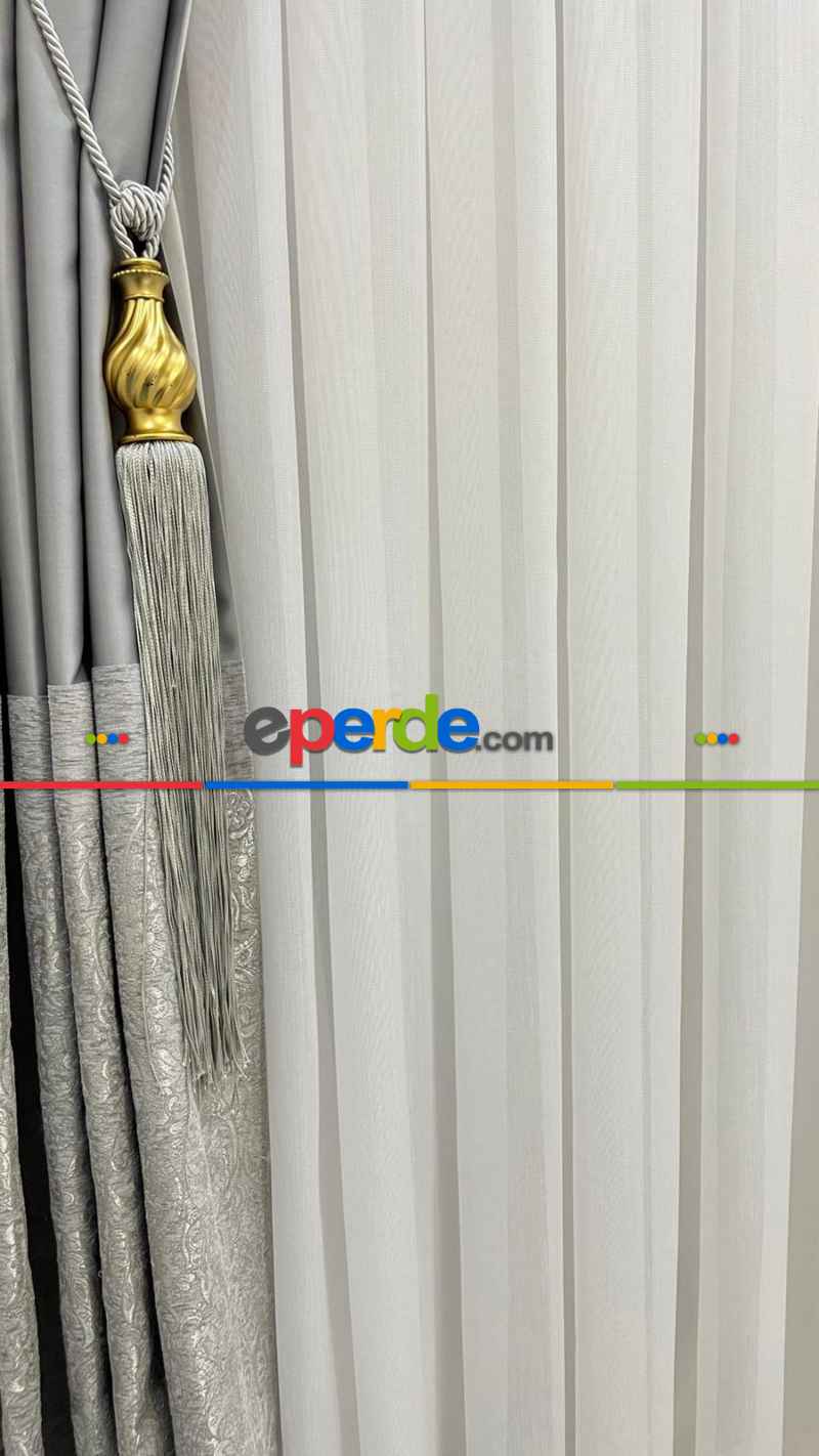 Zümrüt Bambu Ağır Gramajlı 1/3 Sık Kat Pileli Ütü İstemeyen Tül Perde