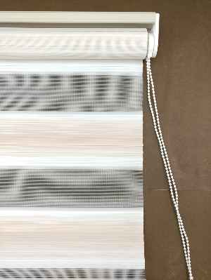 Salon Zebra Perde - Zebra Perde - Degrade Renk Geçişli Pileli Zebra Perde- Pembe Pudra Pembe