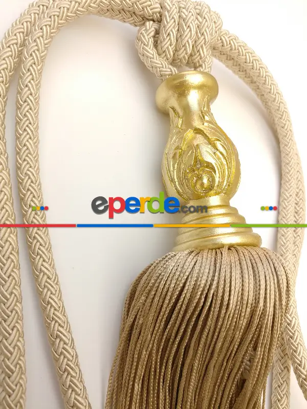 Bej Braçol Perde Bağı- Bej