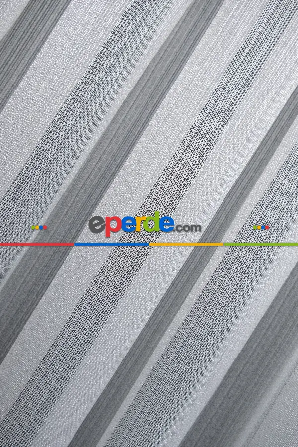 Genç Odası - Çizgili Beyaz Tül - Yüksek Kalite Sugar