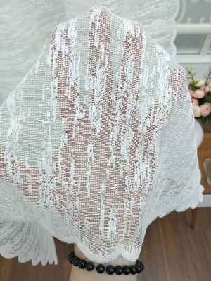 Düz Tül Fon Perde- Ekru