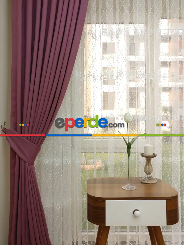 Gül Kurusu Düz Petek Fon Perde (özel İndirimli Fiyat)