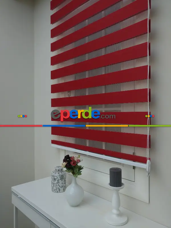 Salon Zebra - Rakipsiz Fiyat Son İndirim!!!İndirimli!!! Zebra Perde Kırmızı Zebra Ozel Fiyat- Kırmızı