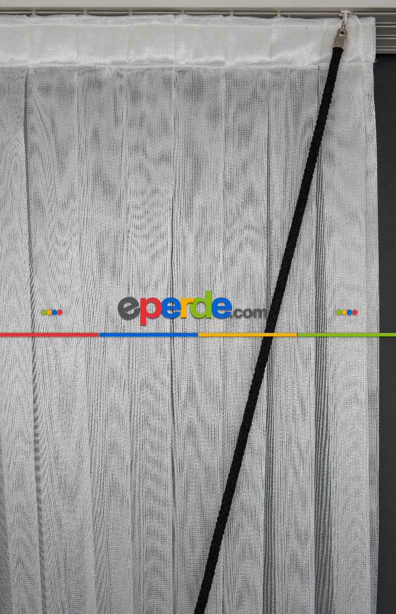 Salon - Monalisa Yalancı Kruvaze - Tülden Fon - Halat İle Yana Toplamalı Tül - Kordon Toplama Tül - Çift Veya Tek Kanat Toplama - Aksesuar İlave Ücretlidir - Kurşunlu Tül