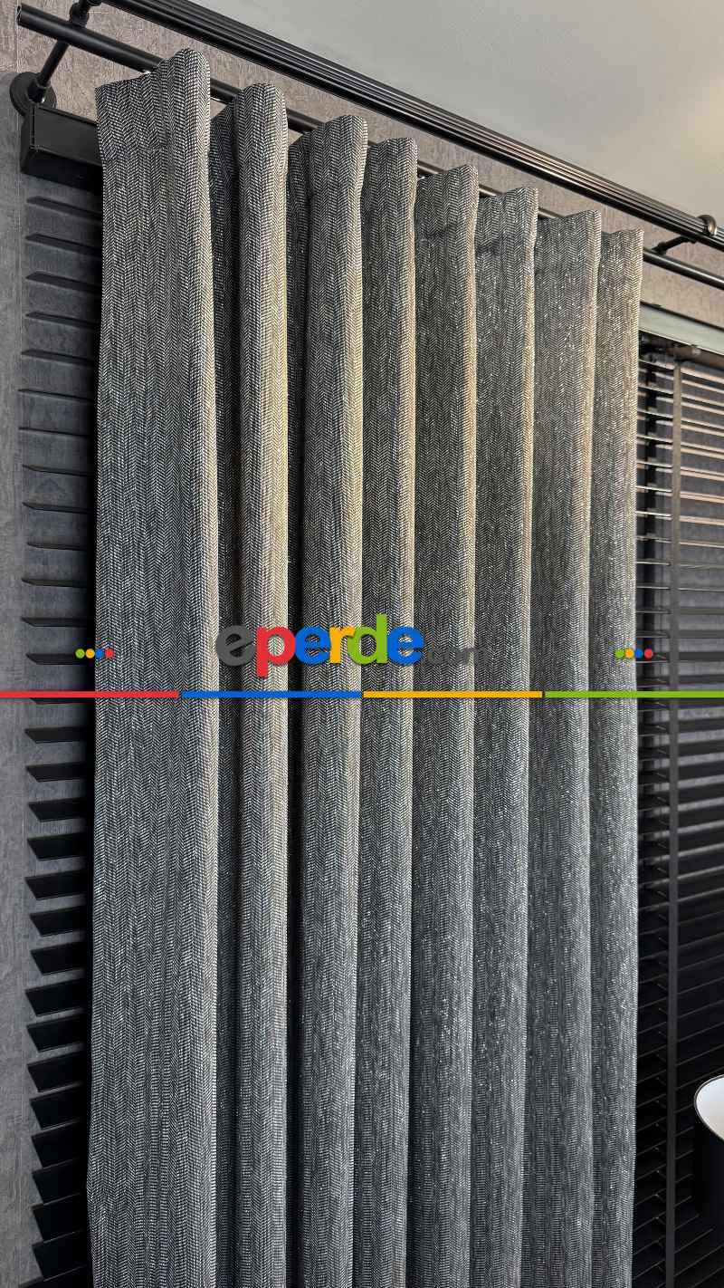 Premium Simli Jakar Dokuma Fon Perde