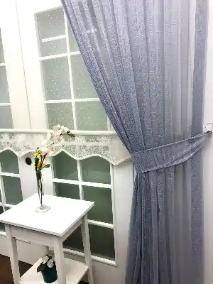 Kendinden Desenli Tül Fon Perde- Gri-füme-antrasit