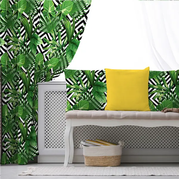 Tropikal Fon Perde Evim K-22 Kumaşı Kalındır Duck Bezi Değildir