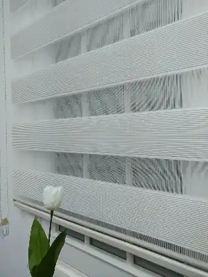 Micro Plise Zebra Perde - Ekru Renk- Ekru