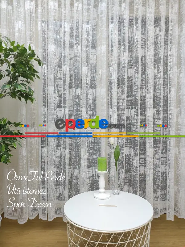 En Uygun Fiyat Hazır Ölçülü Spor Patine Desenli Fransız Dantel 2023 Model Tül Perde