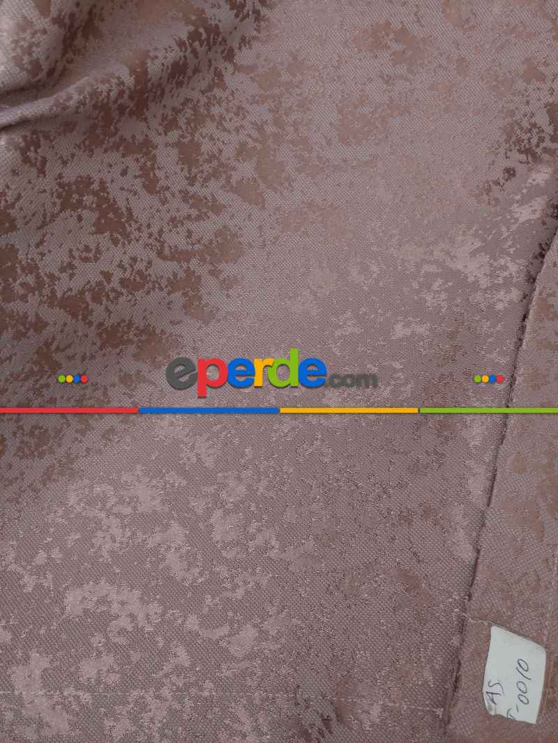 Koyu Pudra Duz Jakar Fon Perde (180)- Pembe Pudra Pembe