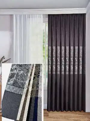 7 Farklı Renk Orta Pano Desen Jakar Dokuma Fon Perde, Premium Kalite Seri