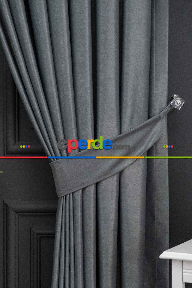 Düz Soft Gri Yumuşak Dökümlü Fon Perde-gri-füme-antrasit