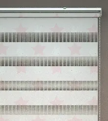 Yıldız Desenli Baskılı Zebra Perde- Çok Renkli