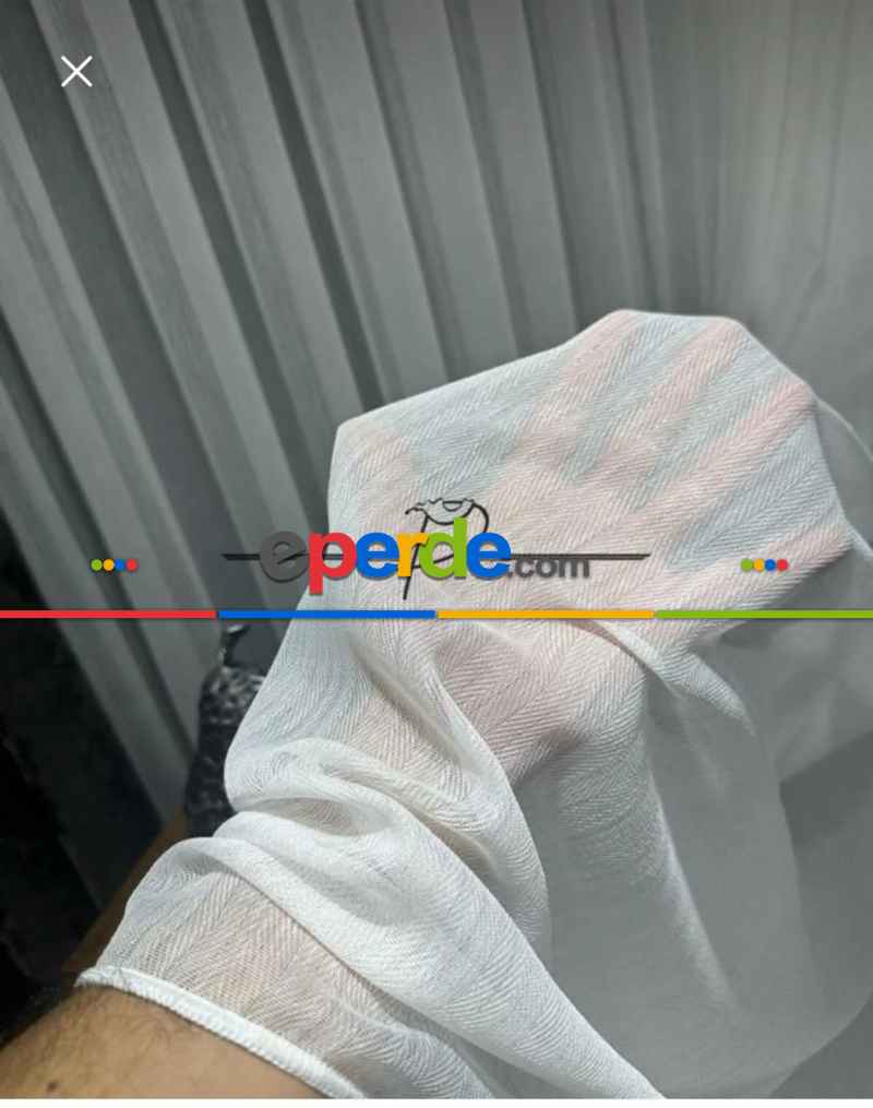 Brillant Balık Sırtı Düz Kurşunlu Tül Perde