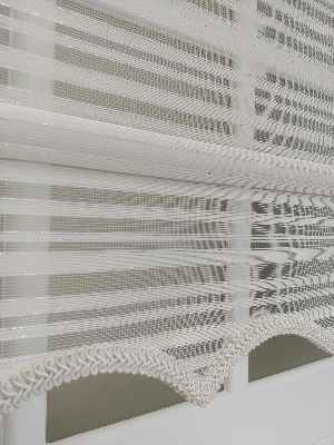 Mutfak Stor Perde - Çiftli Sistem İkili Tül Stor- Beyaz