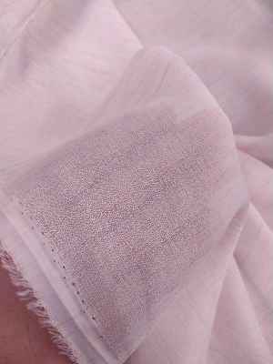 Modern Keten Tül Perde - Pudra Pembe L- Pembe Pudra Pembe