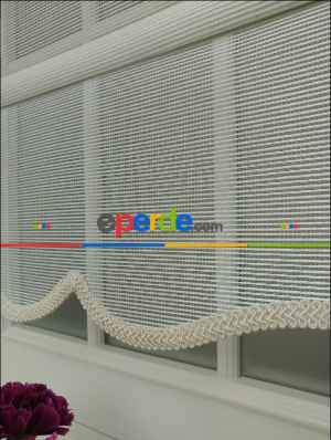 Yeni Sezon Çiftli Sistem Hasır Desen Ekru- Ekru