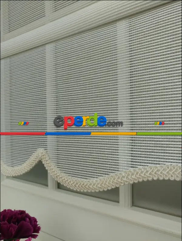 Yeni Sezon Çiftli Sistem Hasır Desen Ekru- Ekru