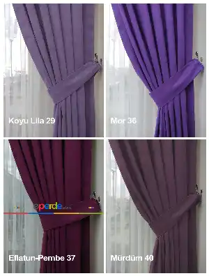 Düz Fon Perde 35 Renk 1/3 Sık Pile Seçeneği/ekstra %20 İndirim- Çok Renkli 50cm X 260cm 
