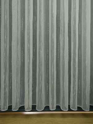 Çizgili Keten Tül Perde- Ekru - Kurşunlu Tül