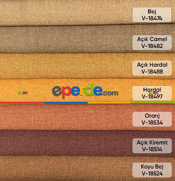 Yatak Odası - 34 Renk Düz Keten Fon Perde - Ağır Gramajlı Premium Kalite Serisi