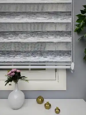 Renk Geçişli Pliseli Zebra Gri-beyaz Yeni Sezon Perle Home