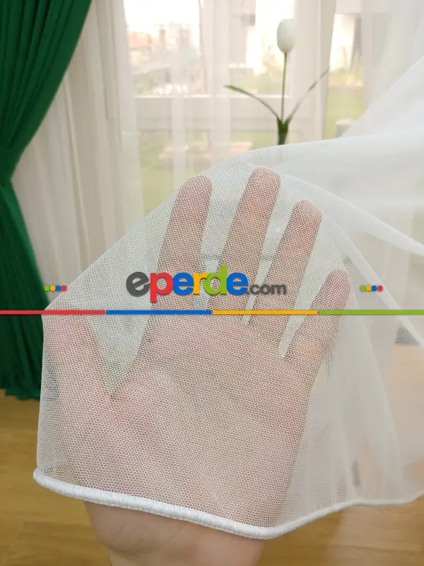 Düz Grek Tül Metre İle Dikişsiz Satılmaktadır Birinci Kalite Esnemez- Ekru