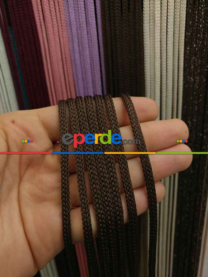 İp Perde - Kahverengi Jumbo Zincir Serisi İp Perde- Kahverengi