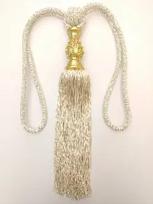 Krem Braçol Perde Bağı- Krem