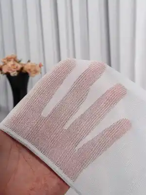 Ozi Yeni Sezon Çizgili Örme Tül Perde