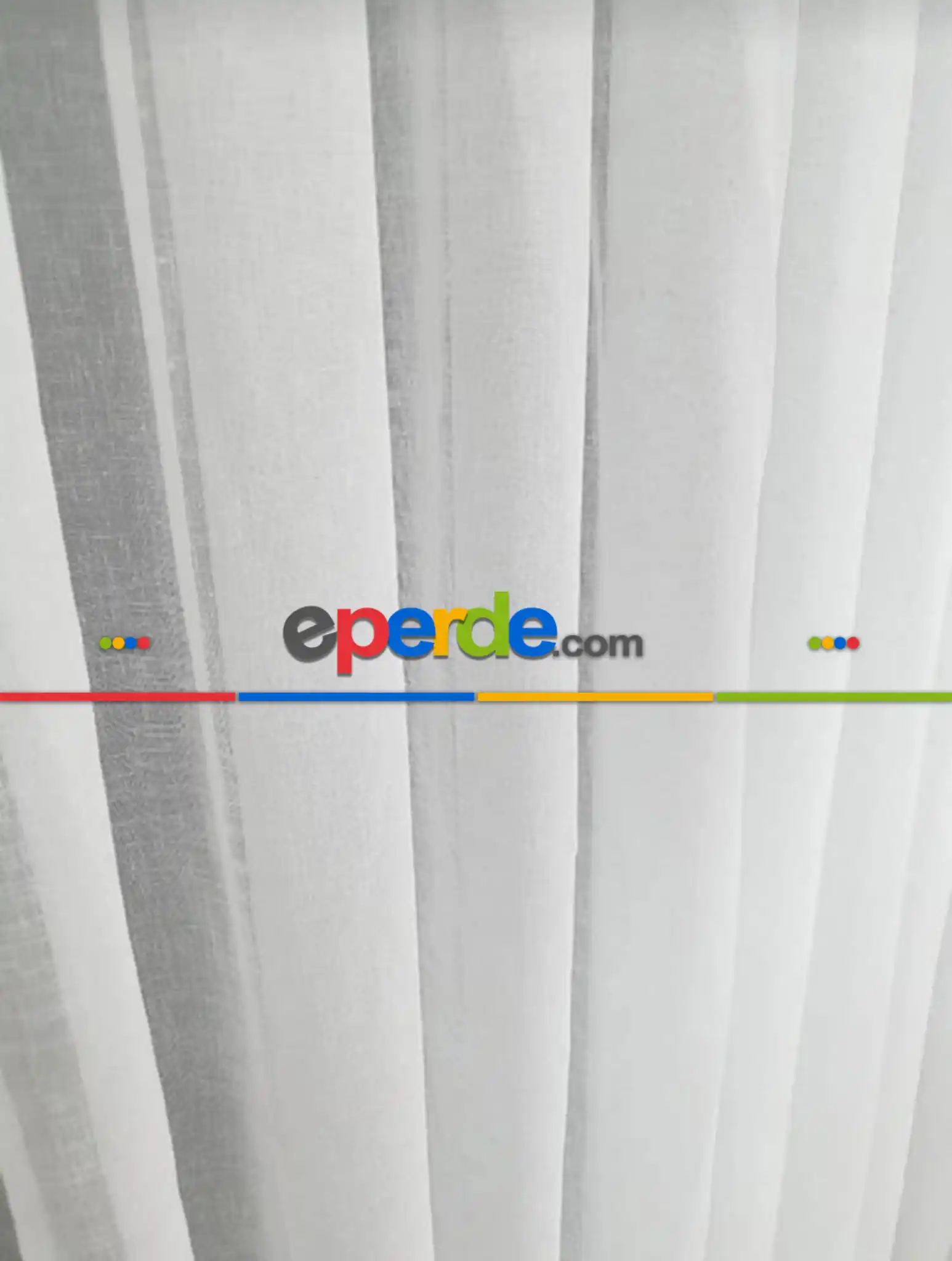 Salon Tül Perde - Natural Keten Tül Perde