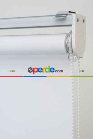 Beyaz Polyester Stor Perde 1. Kalite- Beyaz