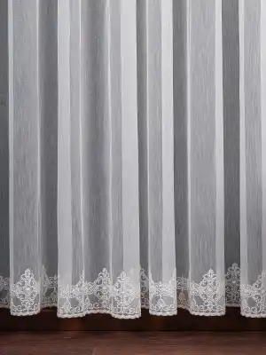 Etek Ucu Nakış İşlemeli Tül Perde